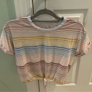 American Eagle Striped Crop Top Size XS